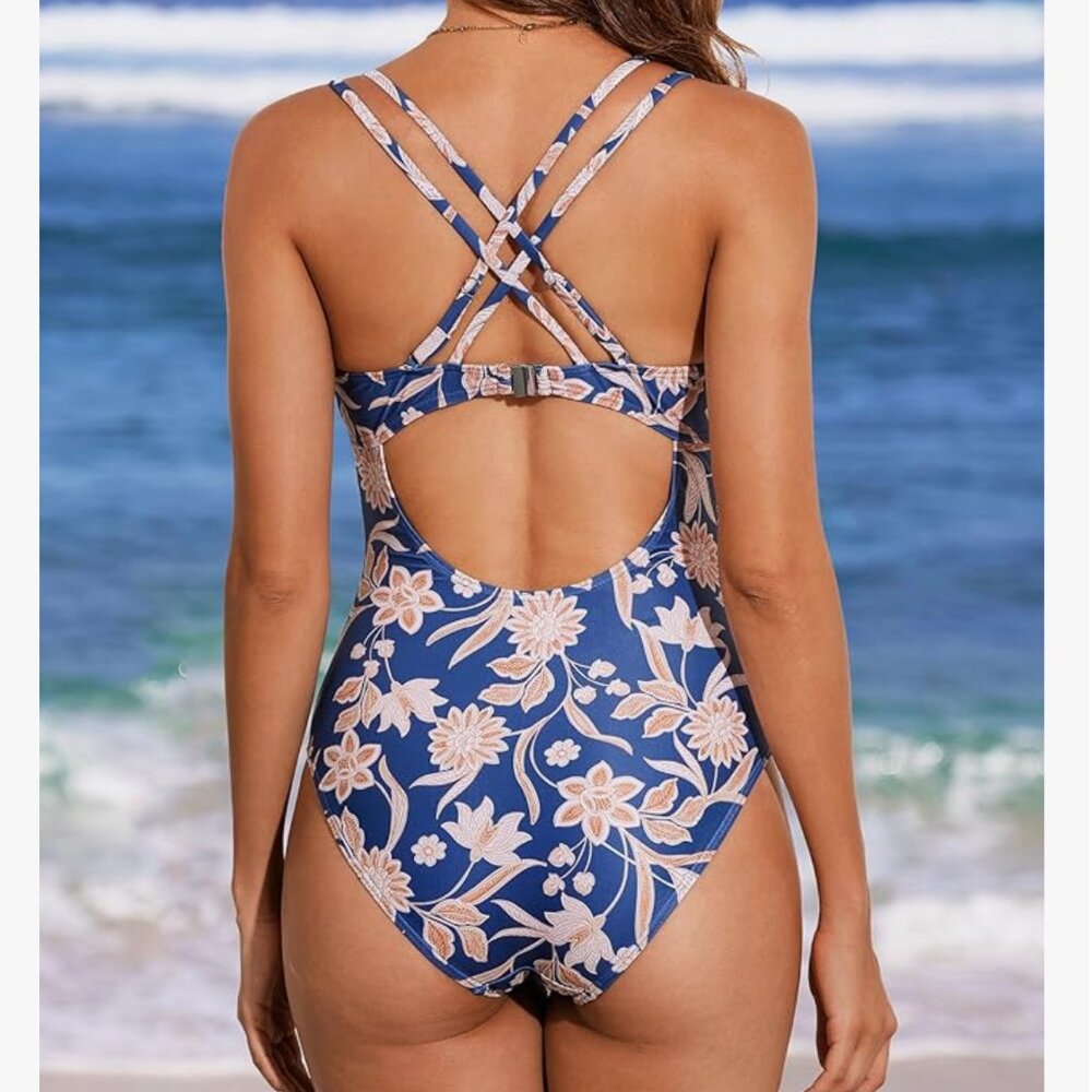 Floral One-Piece Swimsuit - Picture 2 of 6